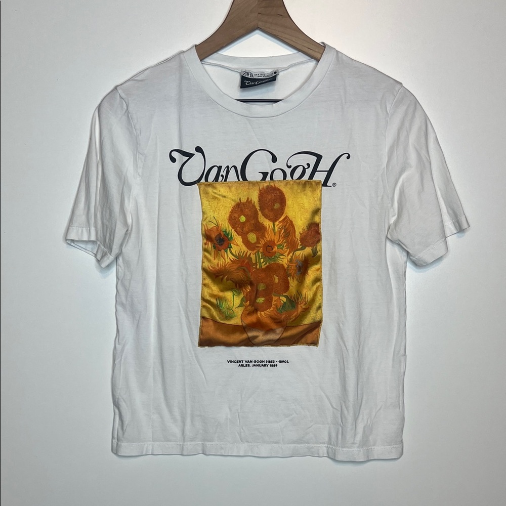 Zara Van Gogh sunflower art print shirt